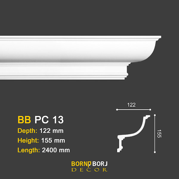 نور مخفی ساده indirect lighting cornice BB-PC 13, نور مخفی پیش ساخته, ابزار نور مخفی پیش ساخته, ceiling light coving, ابزار نور مخفی ساده, قیمت نور مخفی پیش ساخته, قیمت ابزار نور مخفی, ابزار نور مخفی گچ کاری, قیمت گچبری پیش ساخته در تهران, قیمت گچبری پیش ساخته نور مخفی, ابزار نورمخفی پلی یورتان, انواع نور مخفی سقف پذیرایی, گچبری گلویی نور مخفی, گچبری نور مخفی سقف, مدل نور مخفی سقف پذیرایی, نور مخفی اتاق خواب کودک, cornice molding for indirect lighting,